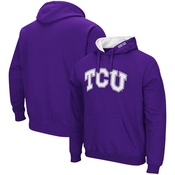 TCU Horned Frogs Colosseum Arch & Logo 3.0 Pullover Hoodie - Purple
