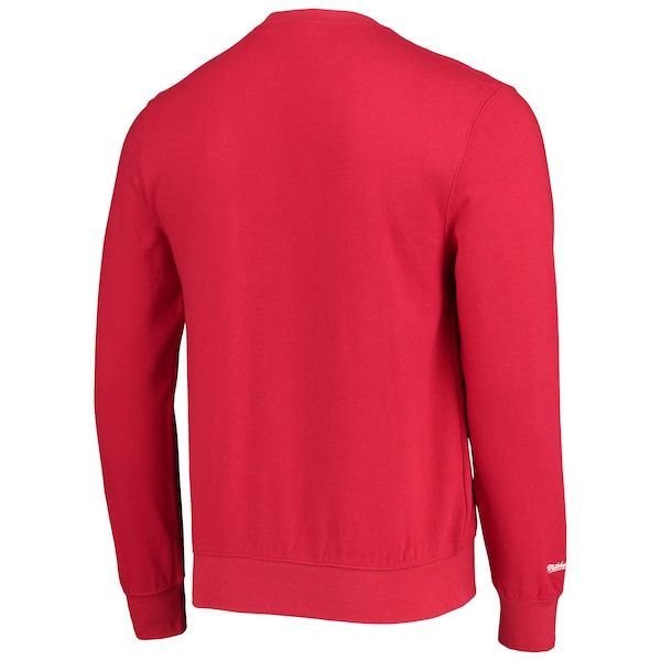 Beast Mode Mitchell & Ness Collegiate Logo Pullover Sweatshirt - Red