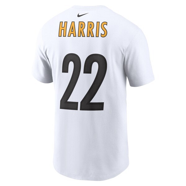 Najee Harris Pittsburgh Steelers Nike Player Name & Number T-Shirt - White