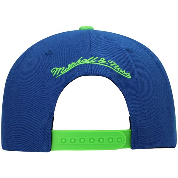 Atlanta Hawks Mitchell & Ness Hardwood Classics Satin Reload Snapback Hat - Blue/Green