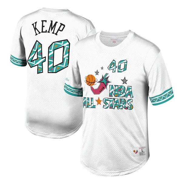 Shawn Kemp Mitchell & Ness Western Conference 1996 All-Star Hardwood Classics Mesh Name & Number T-Shirt - White