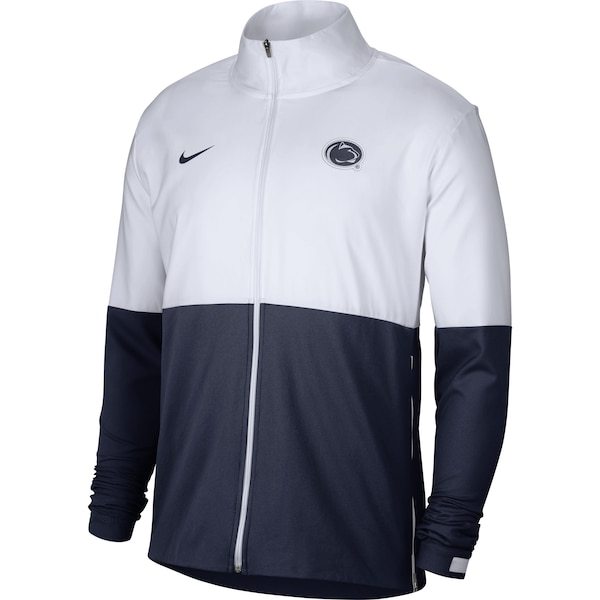 Penn State Nittany Lions Nike Colorblock Woven Full-Zip Jacket - White/Navy
