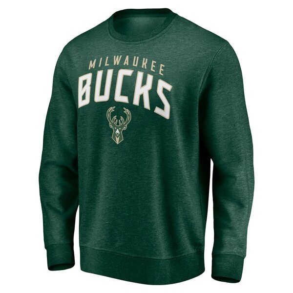 Milwaukee Bucks Fanatics Branded Game Time Arch Pullover Sweatshirt - Hunter Green