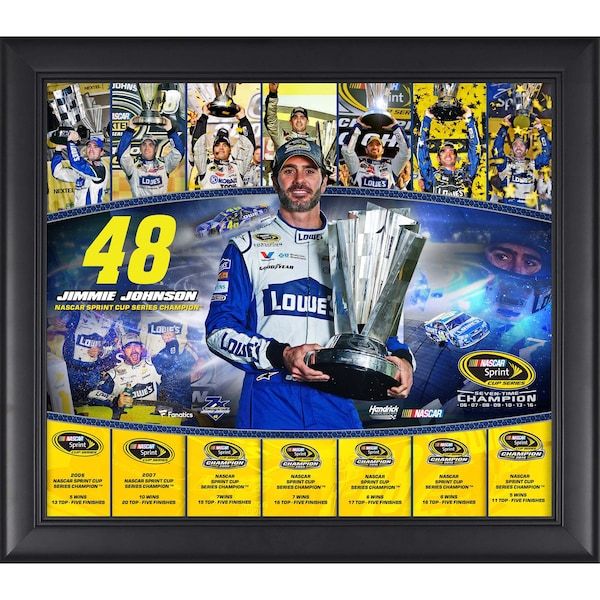 Jimmie Johnson Fanatics Authentic Framed 15" x 17" 2016 Sprint Cup Champion 7-Time Champion Collage