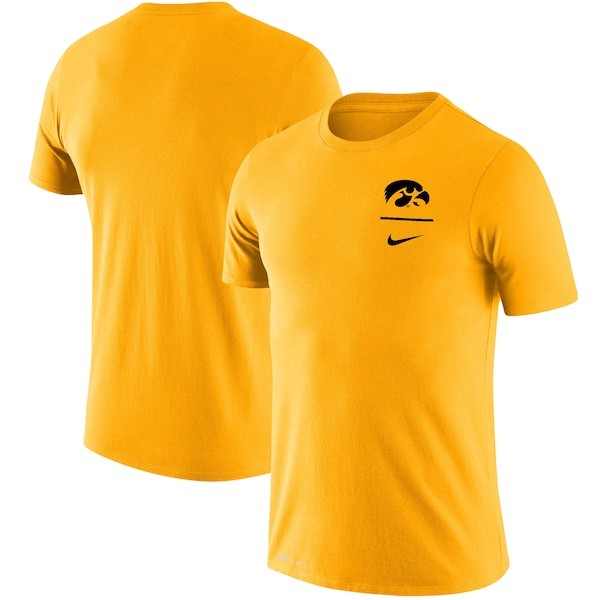 Iowa Hawkeyes Nike Logo Stack Legend Performance T-Shirt - Gold