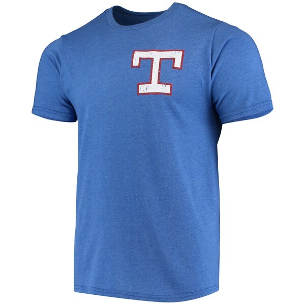 Texas Rangers Majestic Threads Throwback Logo Tri-Blend T-Shirt - Royal