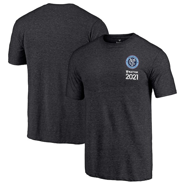 New York City FC Fanatics Branded 2021 MLS Cup Bound Contender Tri-Blend T-Shirt - Charcoal