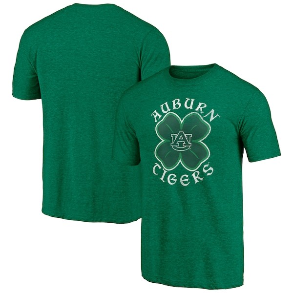 Auburn Tigers Fanatics Branded St. Patrick's Day Celtic Crew Tri-Blend T-Shirt - Green