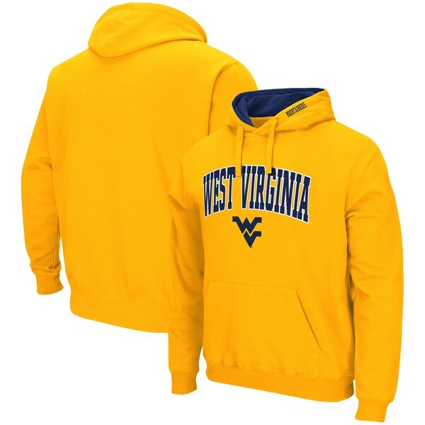 West Virginia Mountaineers Colosseum Arch & Logo 3.0 Pullover Hoodie - Gold