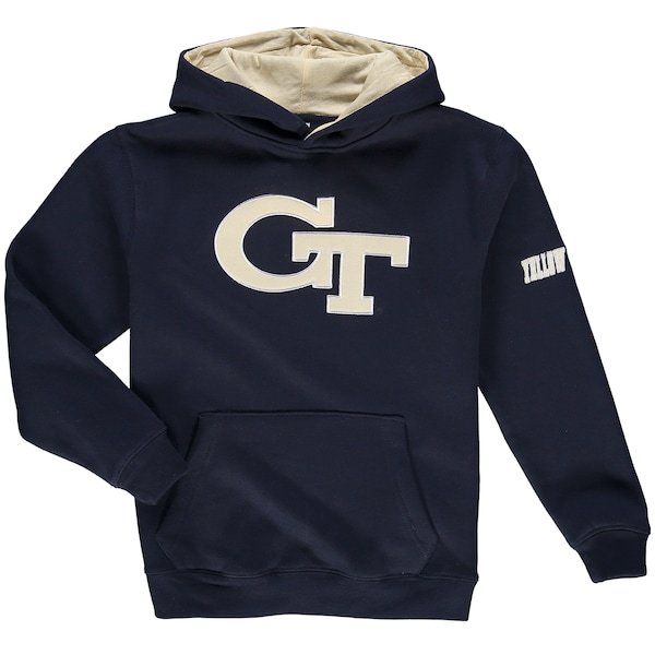 GA Tech Yellow Jackets Youth Big Logo Pullover Hoodie - Navy