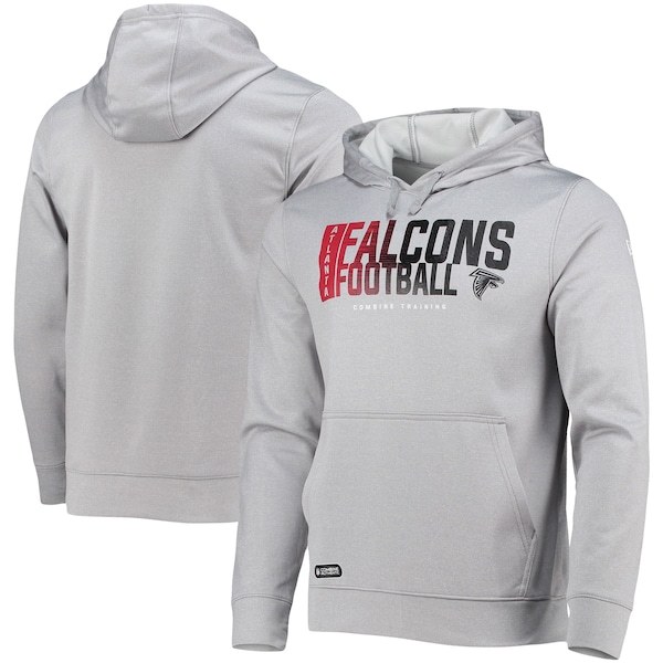Atlanta Falcons New Era Combine Authentic Game On Pullover Hoodie - Heathered Gray