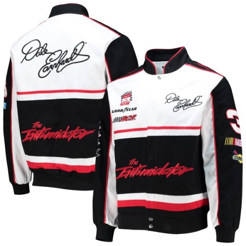 Dale Earnhardt JH Design Twill Uniform Full-Snap Jacket - Black/White