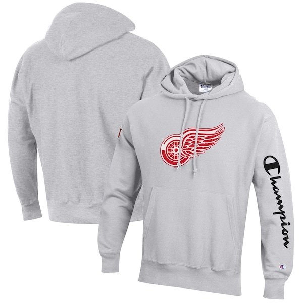 Detroit Red Wings Champion Reverse Weave Pullover Hoodie - Heathered Gray