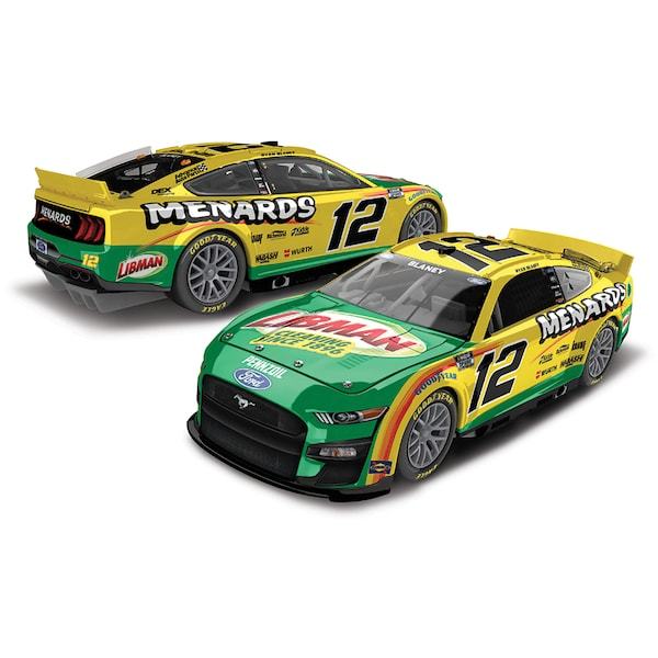 Ryan Blaney Action Racing 2022 #12 Menards/Libman 1:24 Elite Die-Cast Ford Mustang