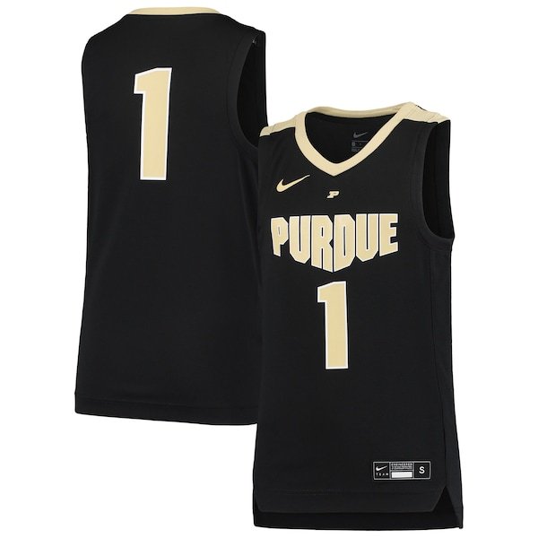 #1 Purdue Boilermakers Nike Youth Team Replica Basketball Jersey - Black