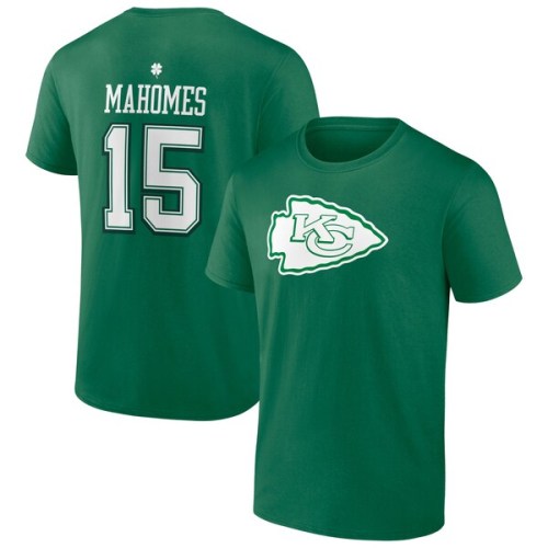Patrick Mahomes Kansas City Chiefs Fanatics Branded St. Patrick's Day Icon Player T-Shirt - Green