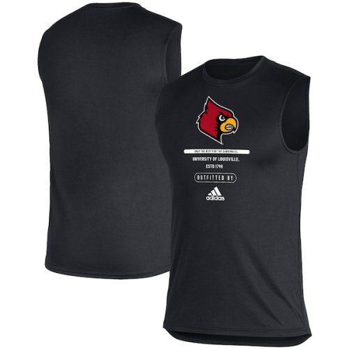 Louisville Cardinals adidas Sideline Locker Tag AEROREADY Creator Sleeveless T-Shirt - Black