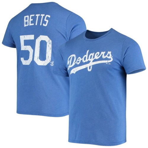 Mookie Betts Los Angeles Dodgers Majestic Threads Name & Number Tri-Blend T-Shirt - Royal