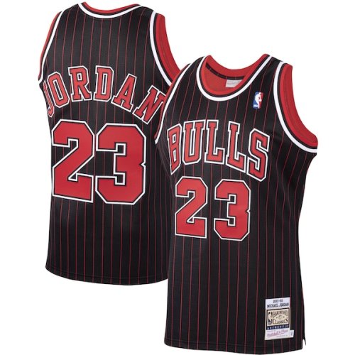 Michael Jordan Chicago Bulls Mitchell & Ness Hardwood Classics 1995-96 Authentic Jersey - Black
