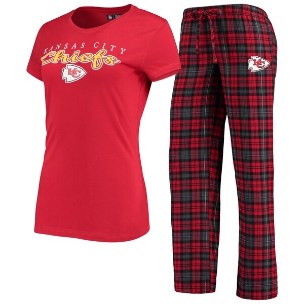 Kansas City Chiefs Concepts Sport Women's Logo T-Shirt & Pants Set - Red/Black