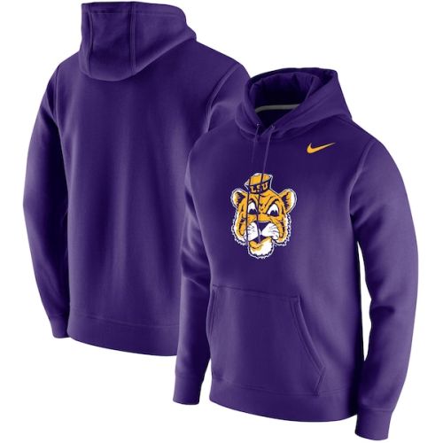 LSU Tigers Nike Vintage School Logo Pullover Hoodie - Purple