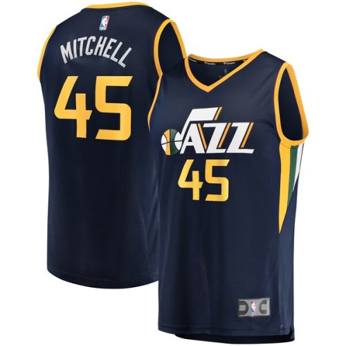 Donovan Mitchell Utah Jazz Fanatics Branded Youth Fast Break Player Replica Jersey - Icon Edition - Navy
