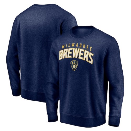Milwaukee Brewers Fanatics Branded Gametime Arch Pullover Sweatshirt - Navy