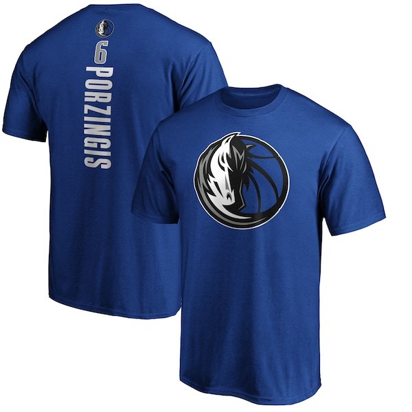 Kristaps Porzingis Dallas Mavericks Fanatics Branded Team Playmaker Name & Number T-Shirt - Blue
