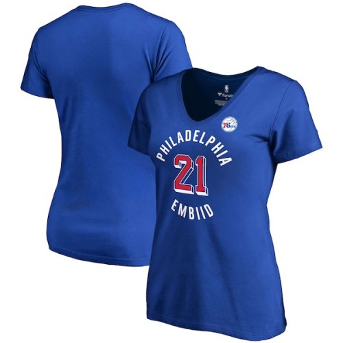 Joel Embiid Philadelphia 76ers Fanatics Branded Women's Notable Name & Number V-Neck T-Shirt - Royal