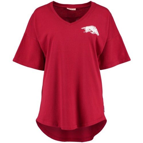 Arkansas Razorbacks Women's Spirit Jersey Oversized T-Shirt - Cardinal -