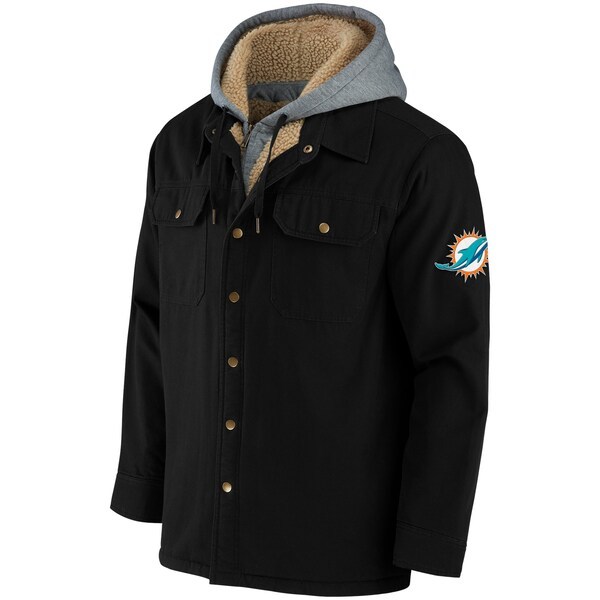 Miami Dolphins NFL x Darius Rucker Collection by Fanatics Canvas Full-Zip Hoodie - Black