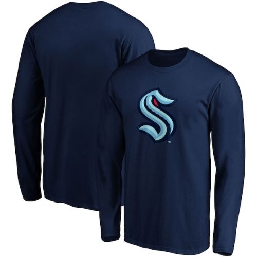 Seattle Kraken Fanatics Branded Primary Team Logo Long Sleeve T-Shirt - Deep Sea Blue