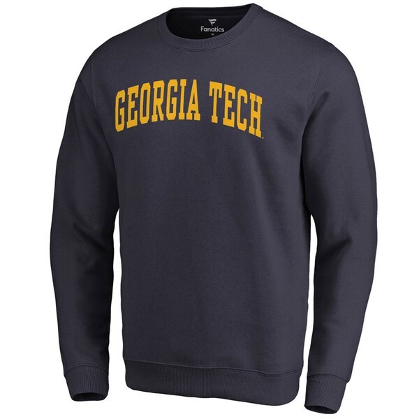 Georgia Tech Yellow Jackets Fanatics Branded Basic Arch Sweatshirt - Navy