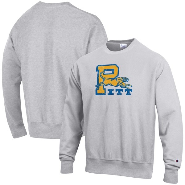 Pitt Panthers Champion Vault Logo Reverse Weave Pullover Sweatshirt - Heathered Gray