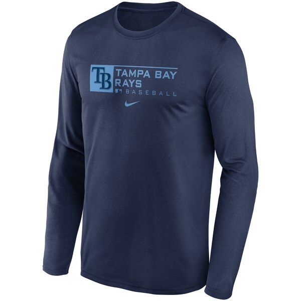 Tampa Bay Rays Nike Authentic Collection Performance Long Sleeve T-Shirt - Navy