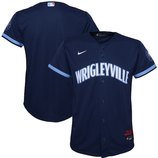 Chicago Cubs Nike Youth 2021 City Connect Replica Jersey - Navy