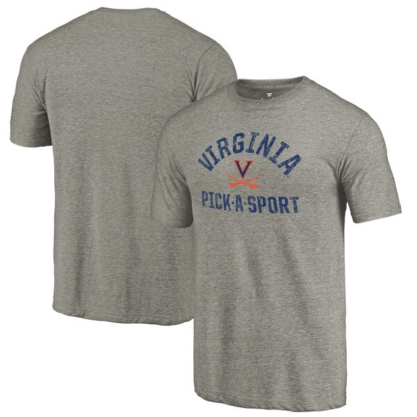 Virginia Cavaliers Fanatics Branded Distressed Pick-A-Sport Tri-Blend T-Shirt - Heathered Gray