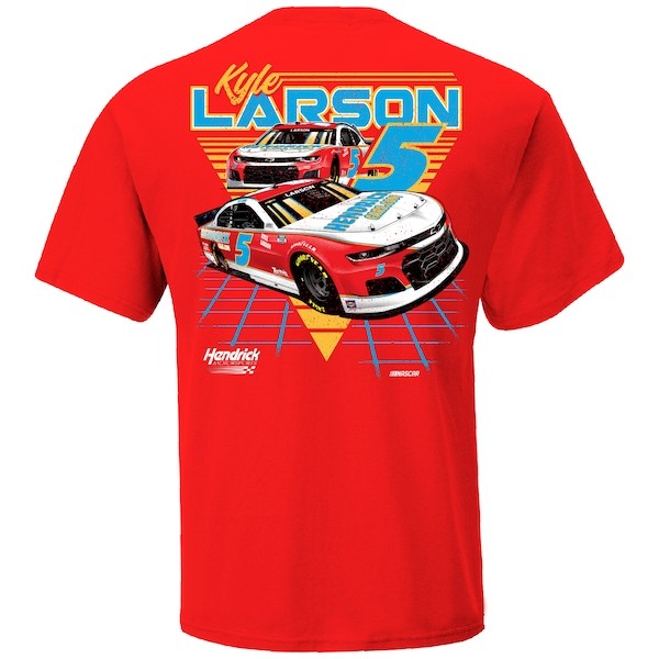 Kyle Larson Hendrick Motorsports Team Collection HendrickCars.com Throwback Graphic 2-Spot T-Shirt - Red