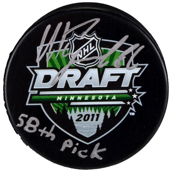 Fanatics Authentic Nikita Kucherov Tampa Bay Lightning Autographed 2011 NHL Draft Logo Hockey Puck with "#58 Pick" Inscription
