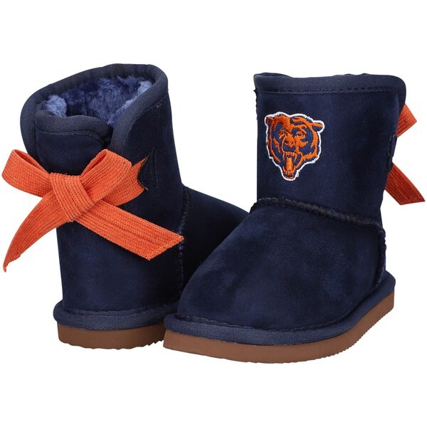 Chicago Bears Cuce Girls Toddler Low Team Ribbon Boots - Navy