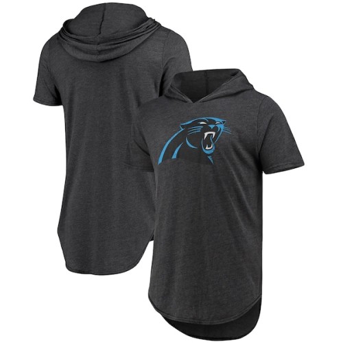 Carolina Panthers Majestic Threads Tri-Blend Hoodie T-Shirt - Black