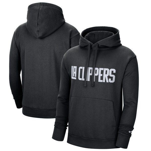 LA Clippers Nike 2020/21 City Edition Essential Logo Fleece Pullover Hoodie - Black
