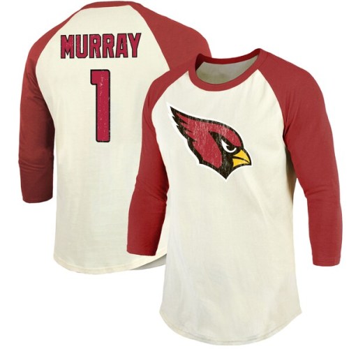 Kyler Murray Arizona Cardinals Fanatics Branded Vintage Player Name & Number Raglan 3/4-Sleeve T-Shirt - Cream/Cardinal