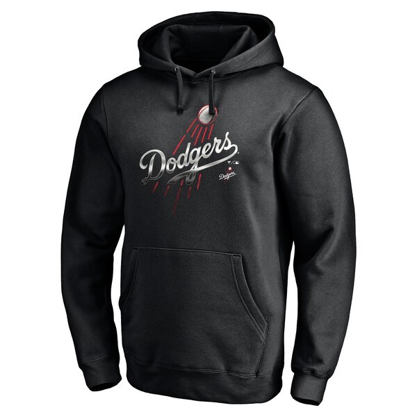 Los Angeles Dodgers Fanatics Branded Personalized Any Name & Number Midnight Mascot Pullover Hoodie - Black