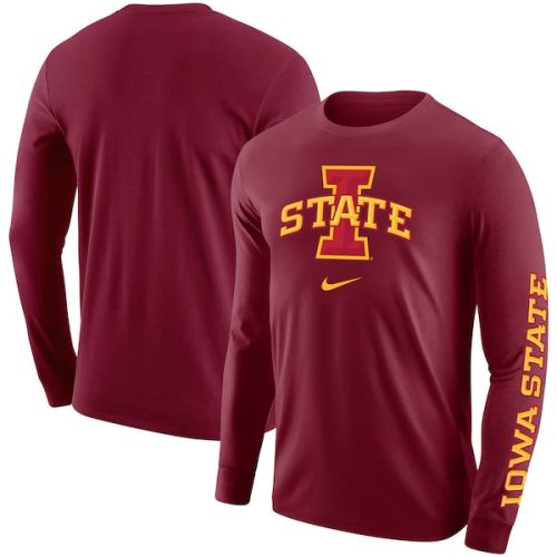Iowa State Cyclones Nike Team Lockup 2-Hit Long Sleeve T-Shirt - Cardinal