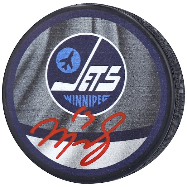 Mark Scheifele Winnipeg Jets Fanatics Authentic Autographed Reverse Retro Logo Hockey Puck