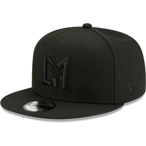 LAFC New Era Blackout Icon 9FIFTY Adjustable Snapback Hat - Black/Black