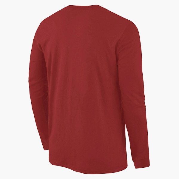 Alabama Crimson Tide Distressed Arch Over Logo Long Sleeve Hit T-Shirt - Crimson