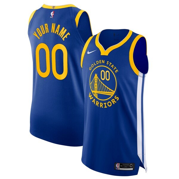 Golden State Warriors Nike 2020/21 Authentic Custom Jersey Blue - Icon Edition