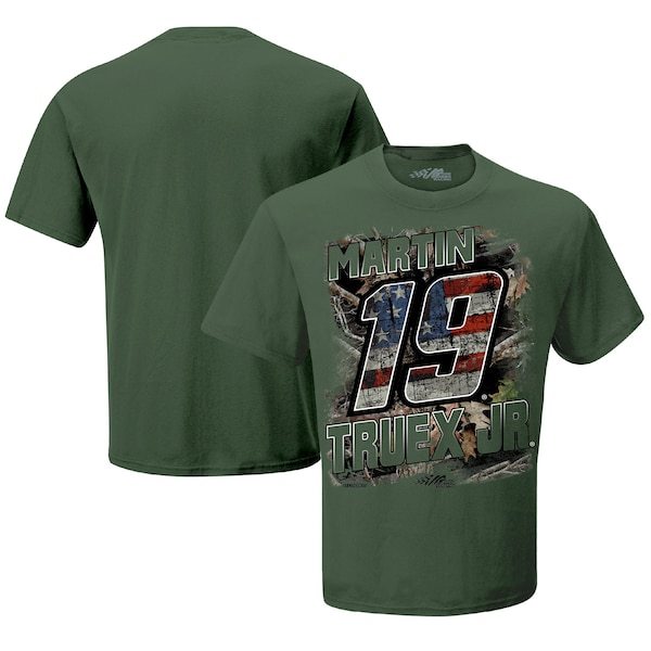 Martin Truex Jr Joe Gibbs Racing Team Collection Camo Patriotic T-Shirt - Olive